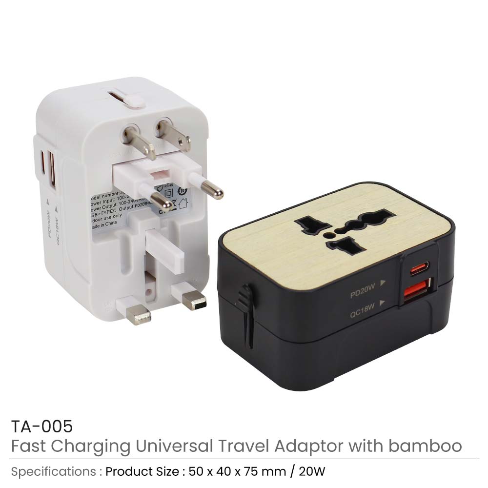 Fast Charging Universal Travel Adaptors 20W