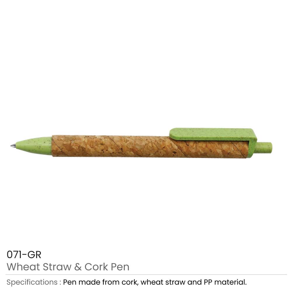 Wheat Straw and Cork Pens