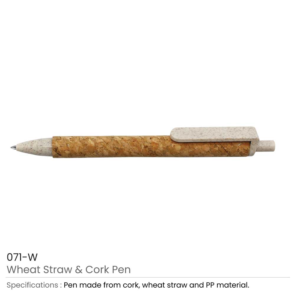 Wheat Straw and Cork Pens