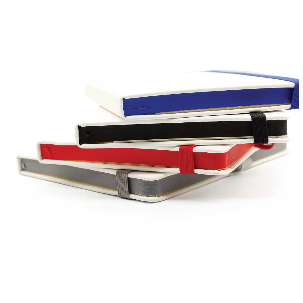 White PU Leather Cover Notebooks