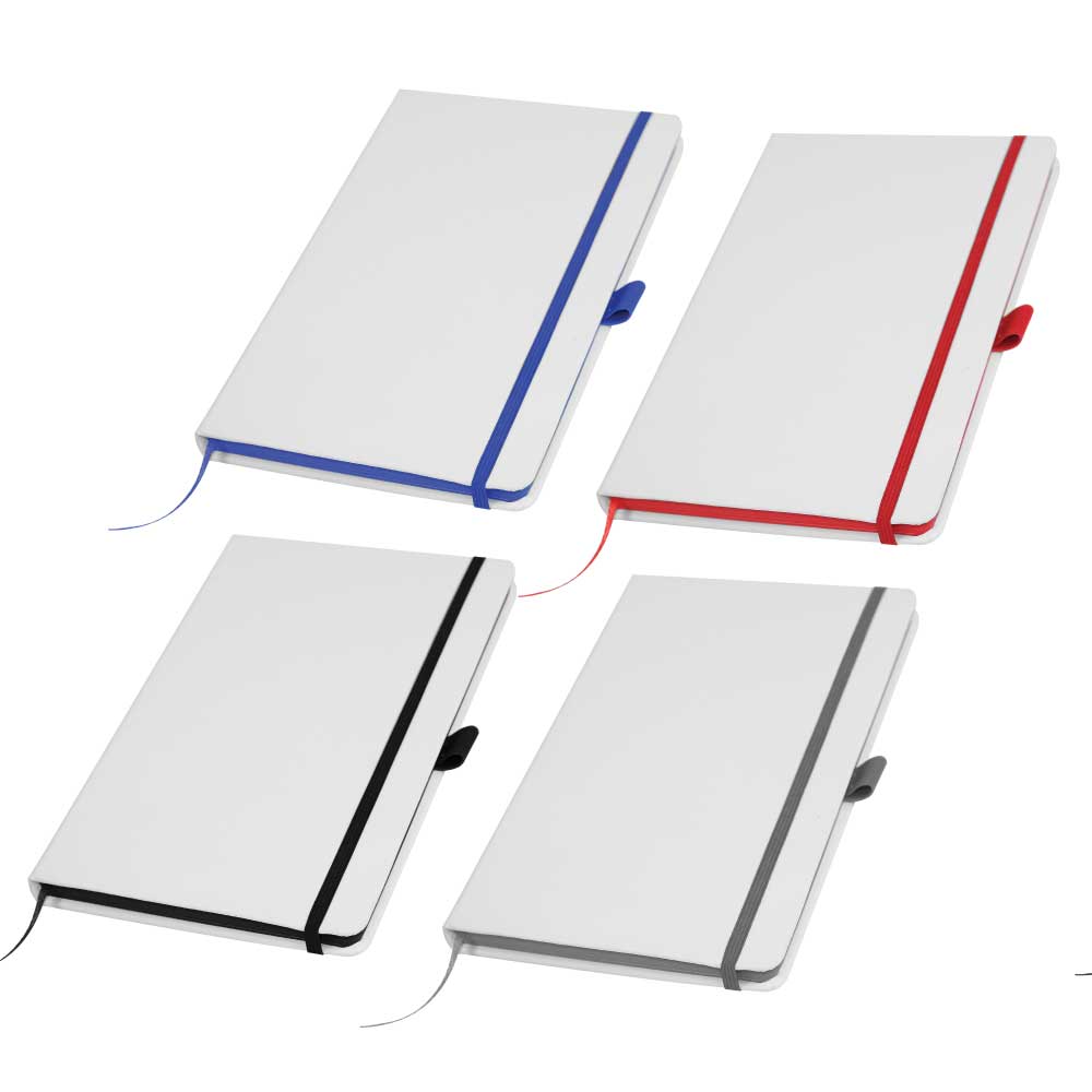 White PU Leather Cover Notebooks