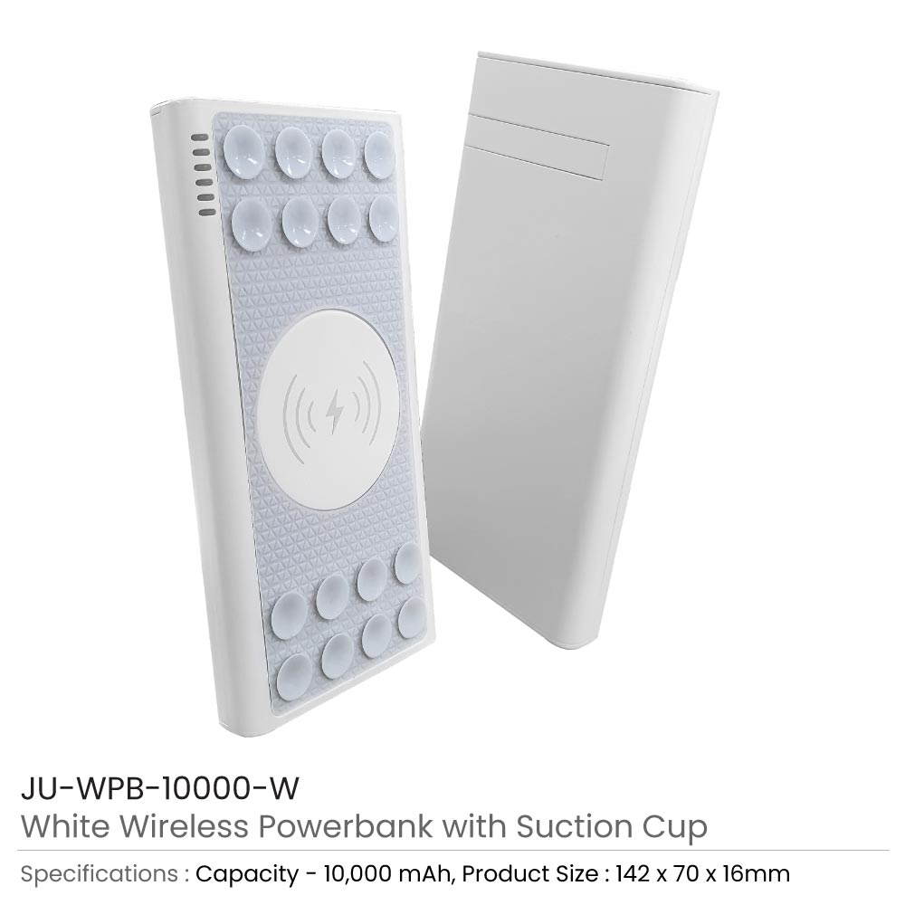 Wireless Power Bank 10000 mAh with Suction Cups