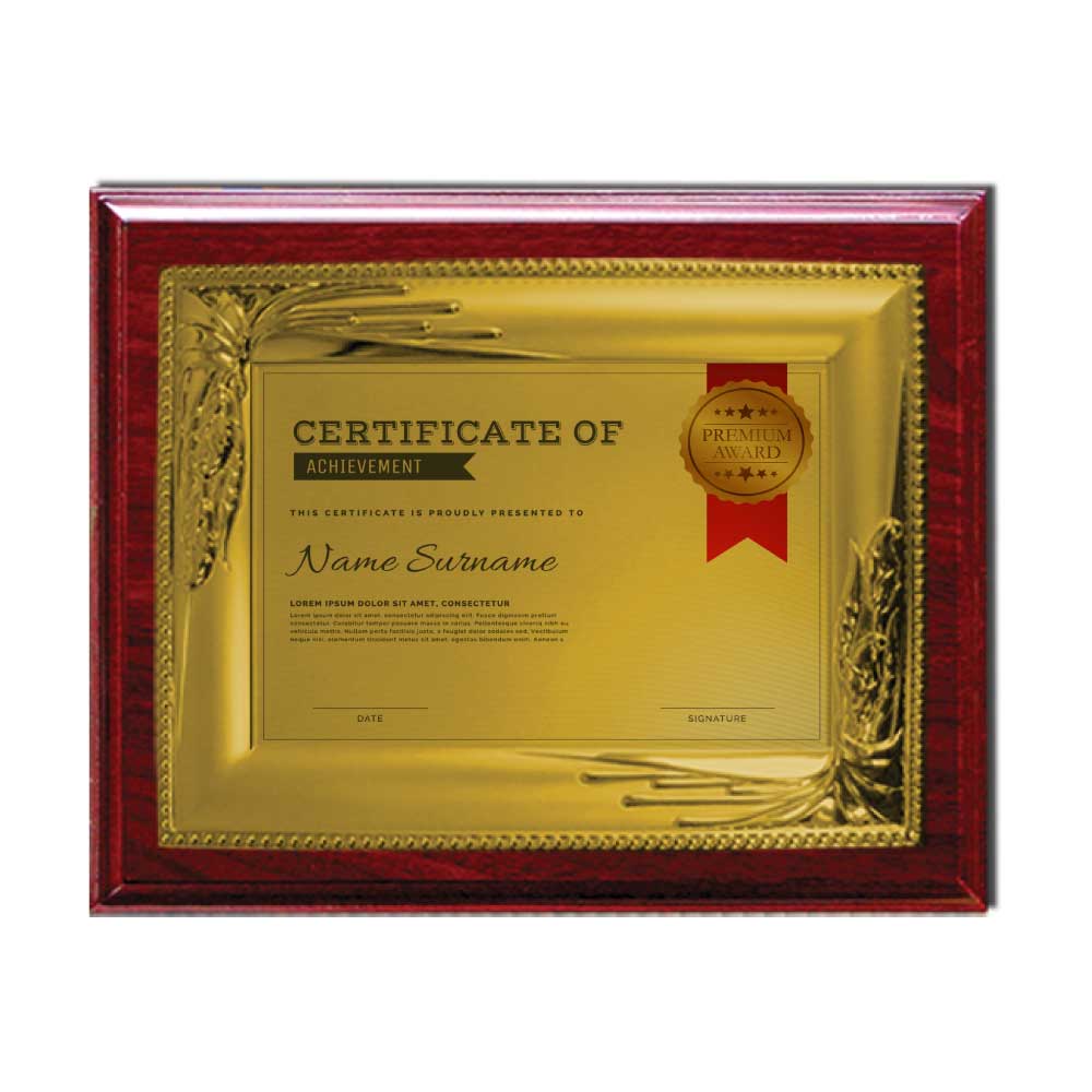 Wooden Plaques with Gold Spanish Plate