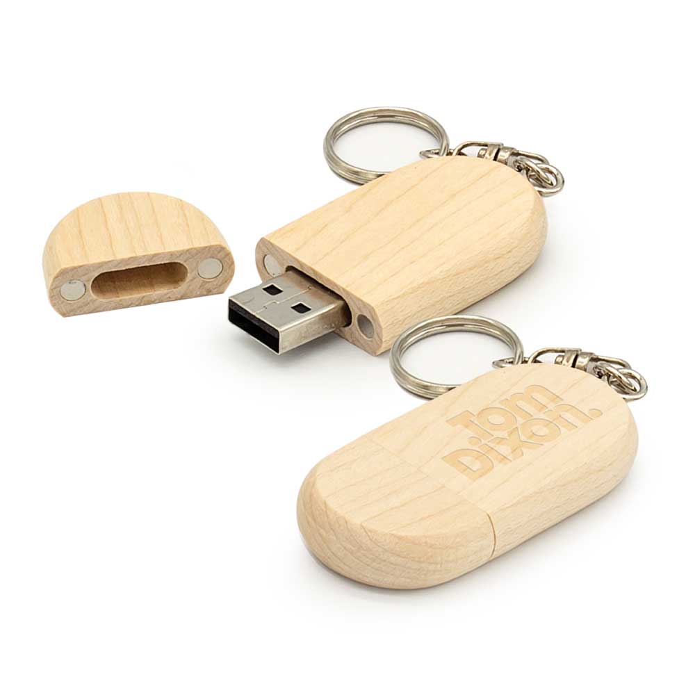 Wooden USB with Key Holder