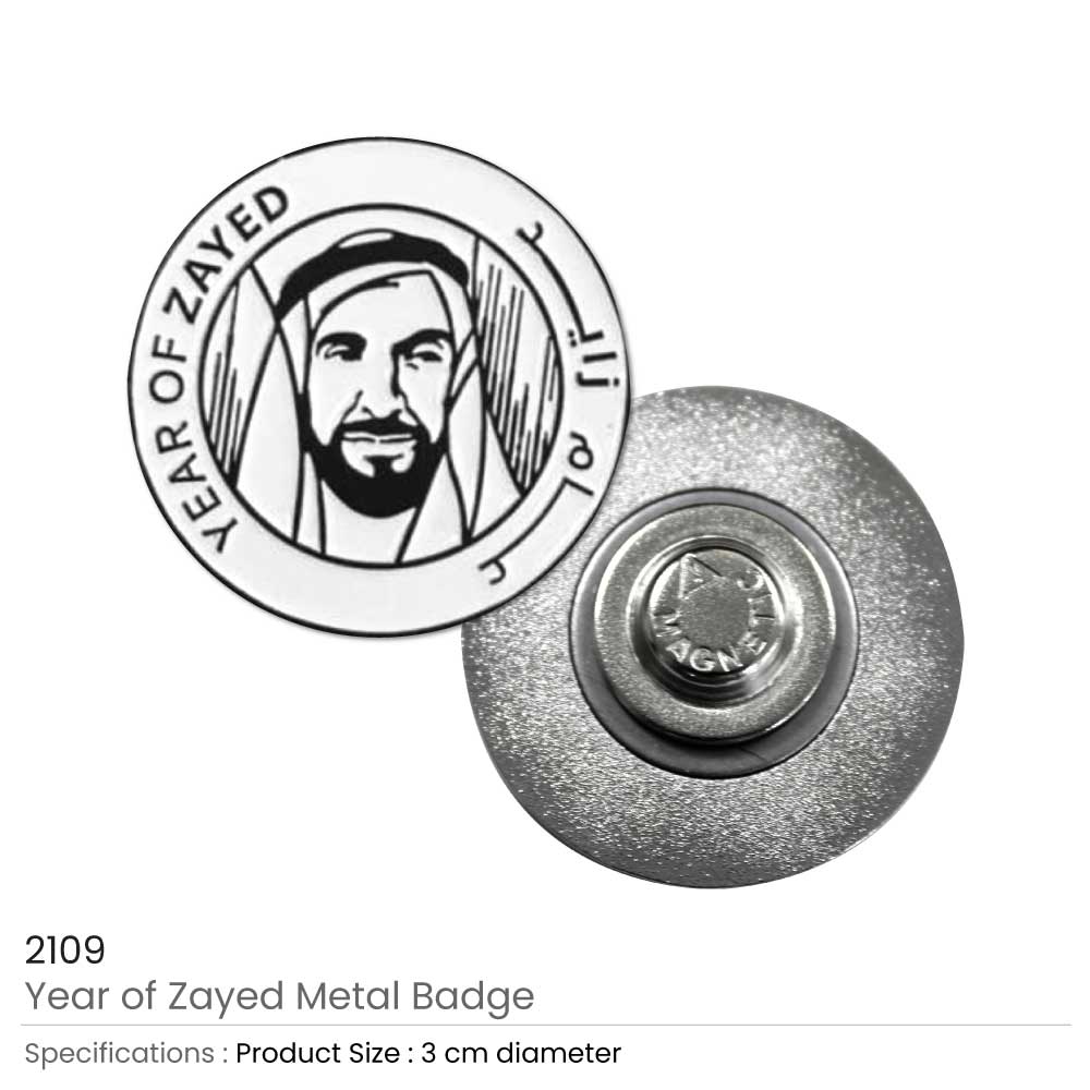 Year of Zayed Metal Badges