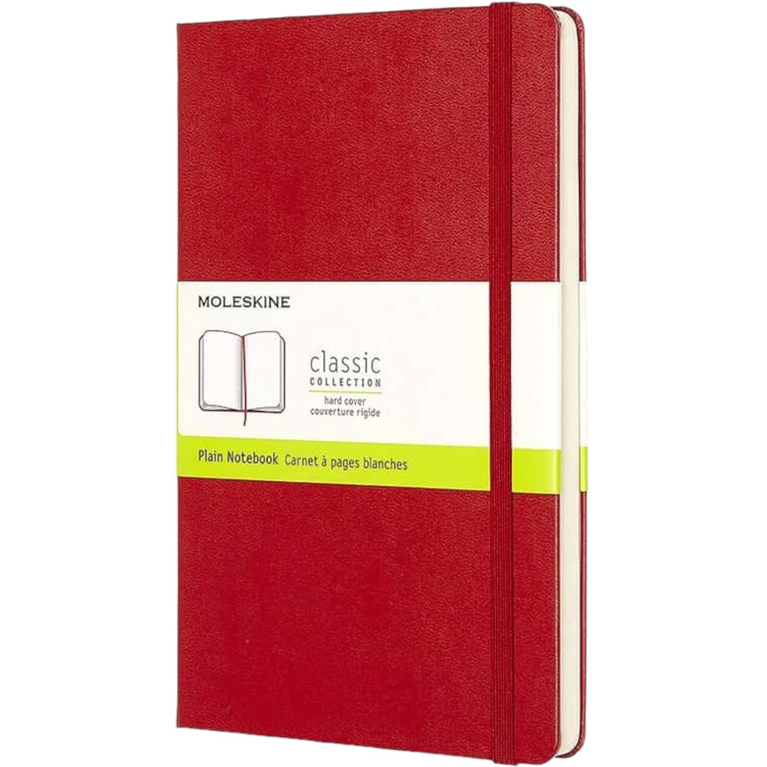 Large Ruled Hard Cover Notebook - Scarlet Red