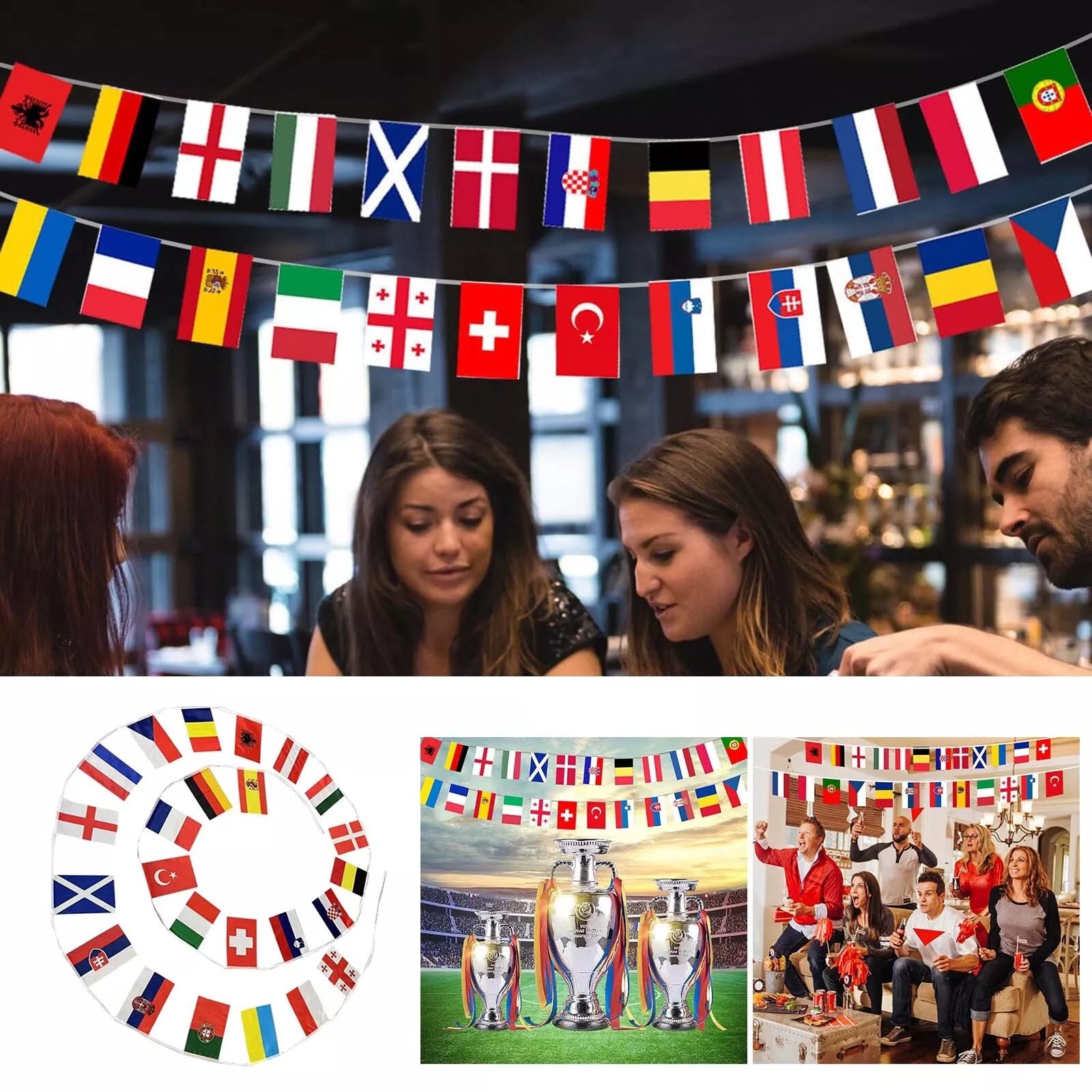 Euro 2024 Country String Flags