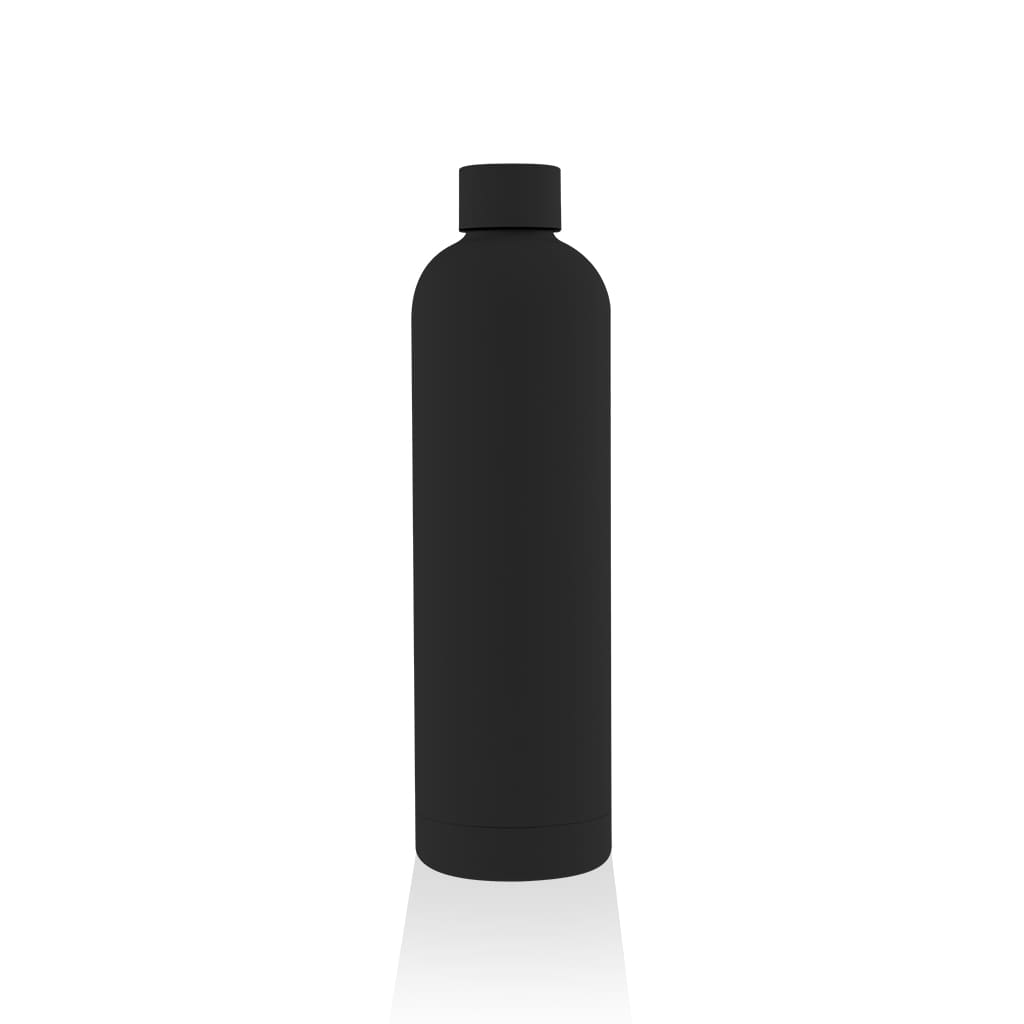 Soft Touch Insulated Water Bottle - 750ml - Black