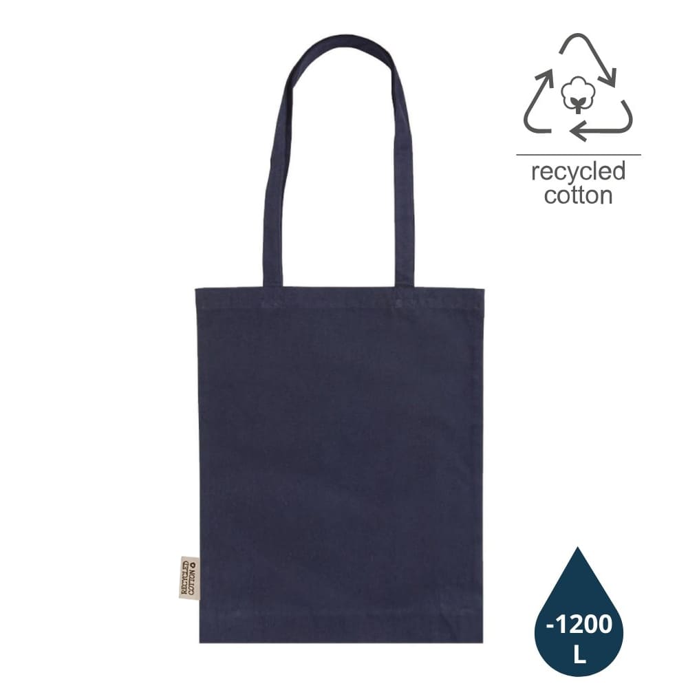 GRS-certified Recycled Cotton Tote Bag - Blue