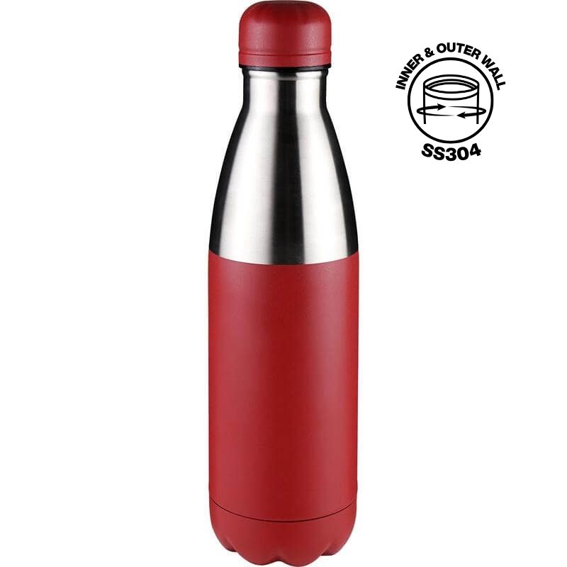 Double Wall Stainless Steel Water Bottle - Red