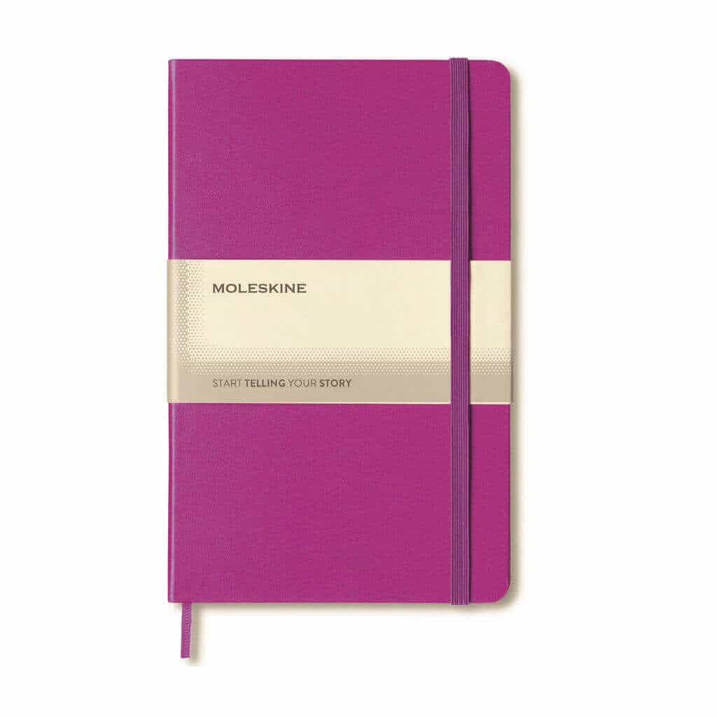 Hard Cover Large Ruled Notebook - Orchid Purple