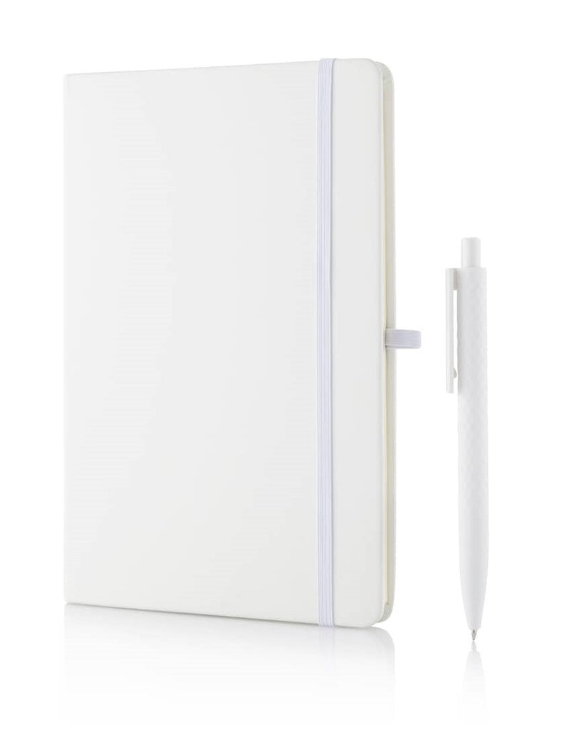 A5 Notebook With Pen Set - White