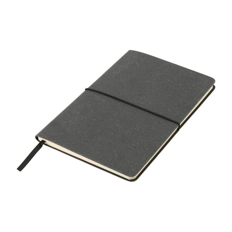 A5 Recycled Leather Soft Cover Notebook - Black