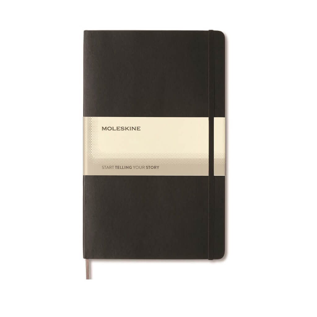 Large Ruled Hard Cover Notebook - Black