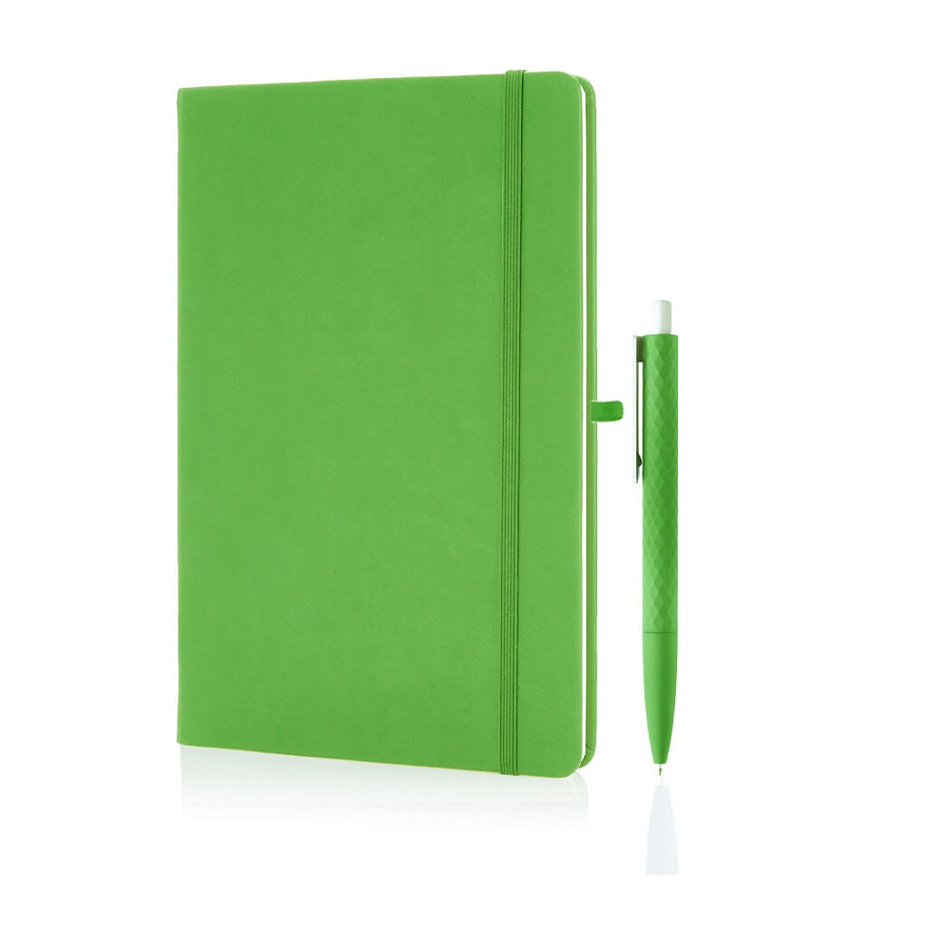 A5 Notebook With Pen Set - Green