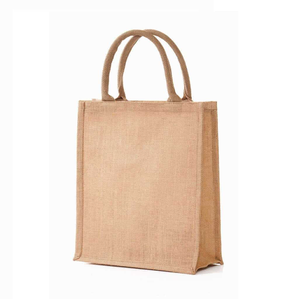 Jute Shopping Bag - Vertical - Natural