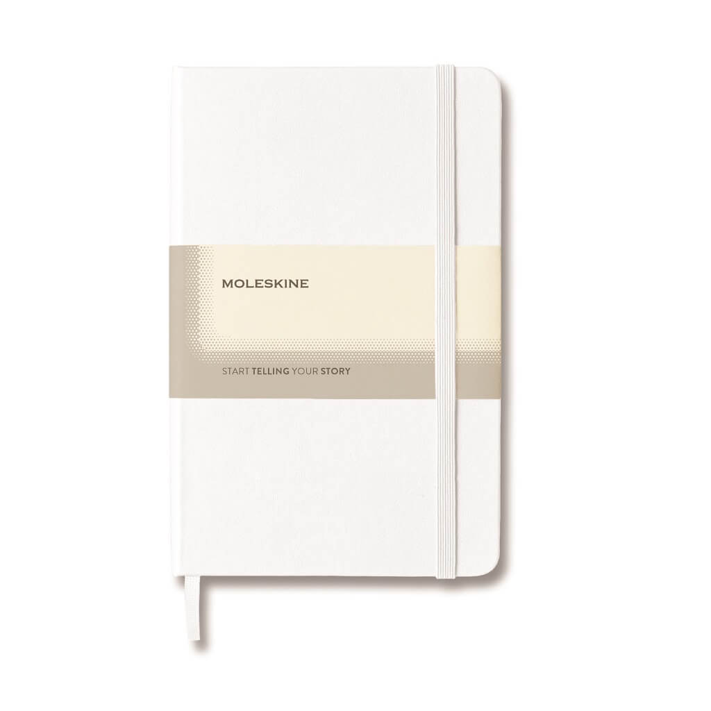 Large Ruled Hard Cover Notebook -  White