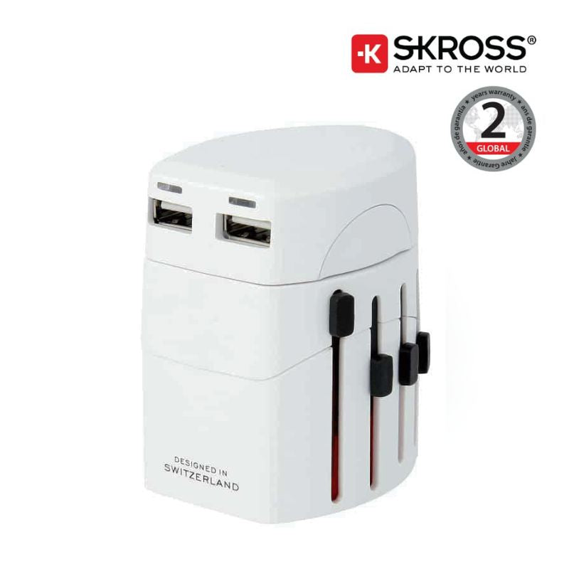Compact Travel Adapter with dual USB