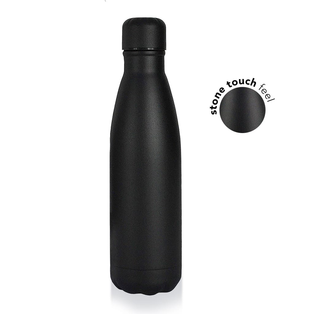 Stone Touch Insulated Water Bottle - Black
