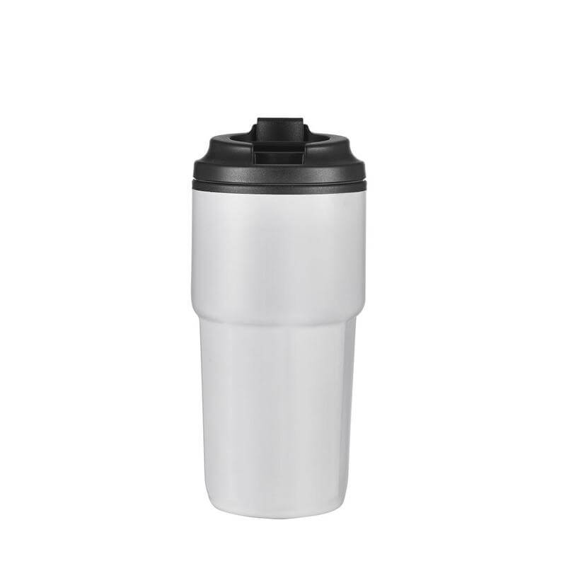 Steel/PP Double Wall Travel Mug 500ml - White