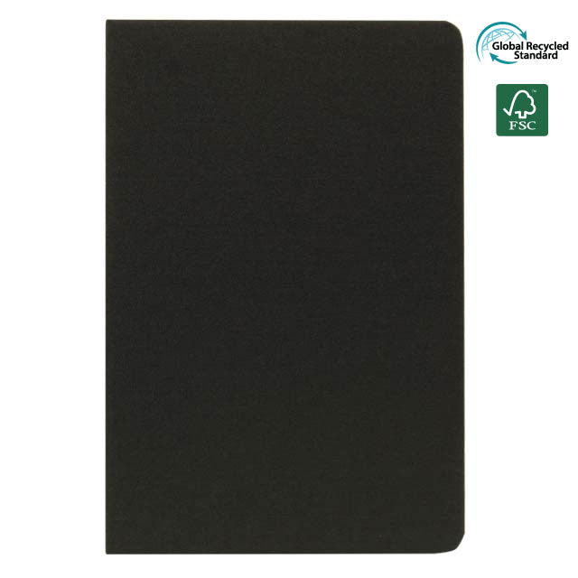 A5 rPET & FSC Certified Notebook - Black (Anti-Microbial)