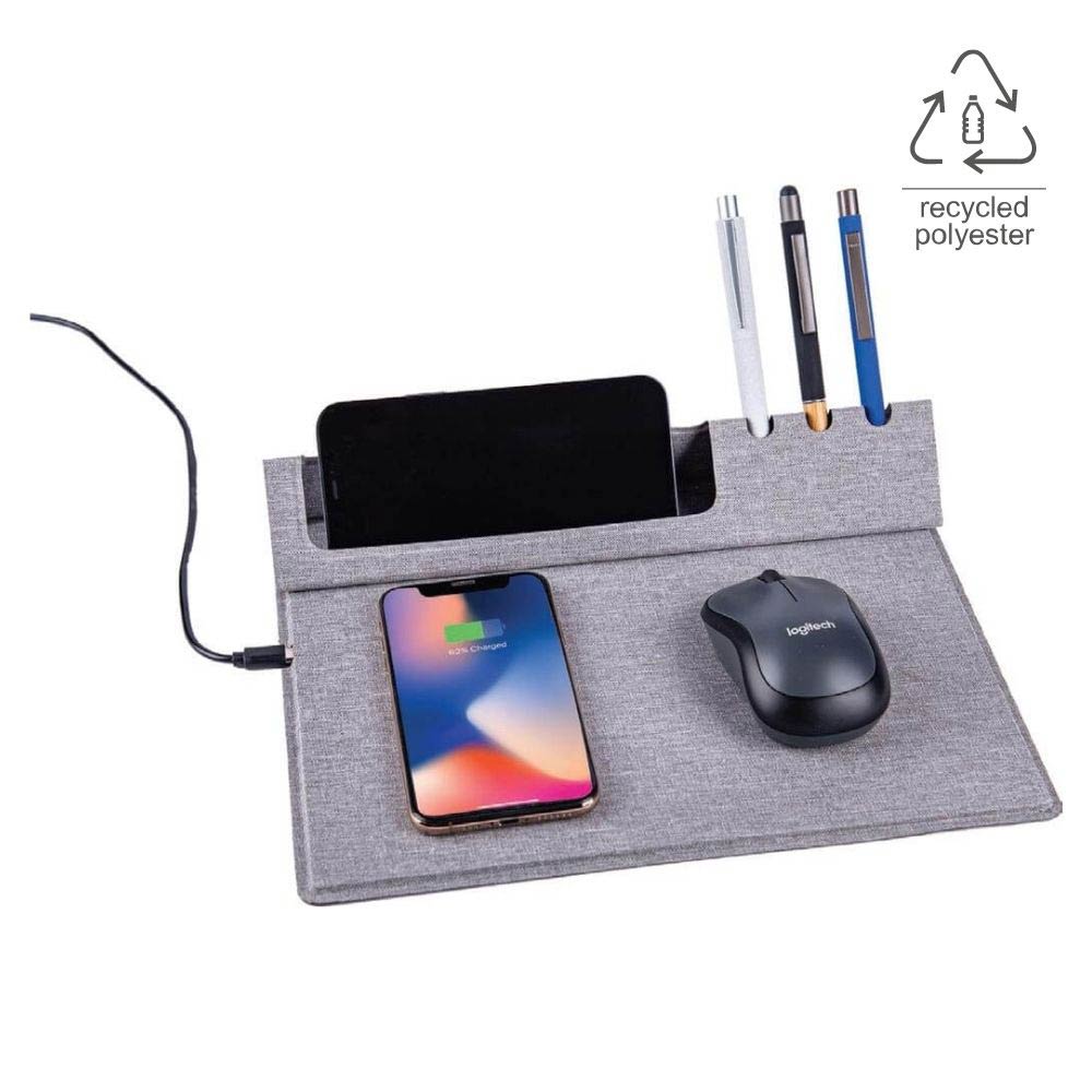 10W Wireless Mouse Pad & Desk Organizer