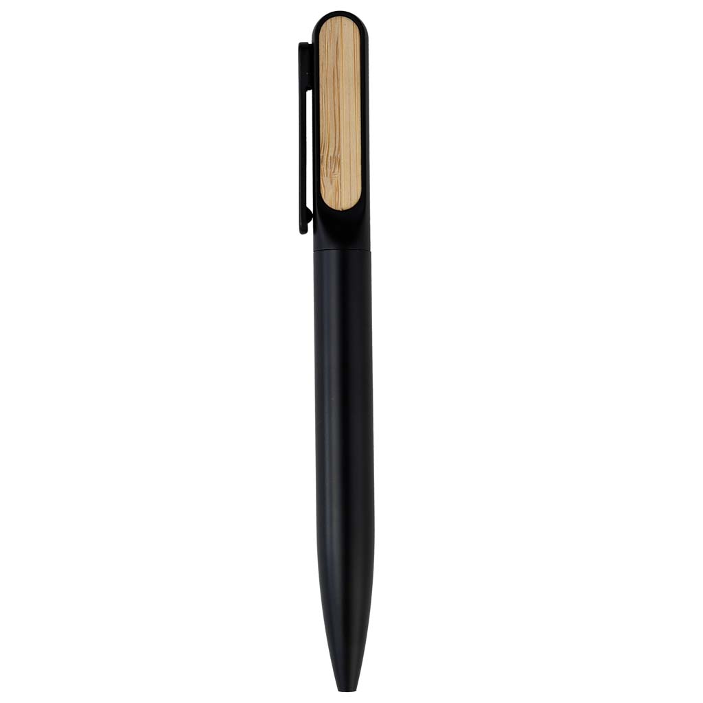 Twist Metal Pen with Bamboo on Clip