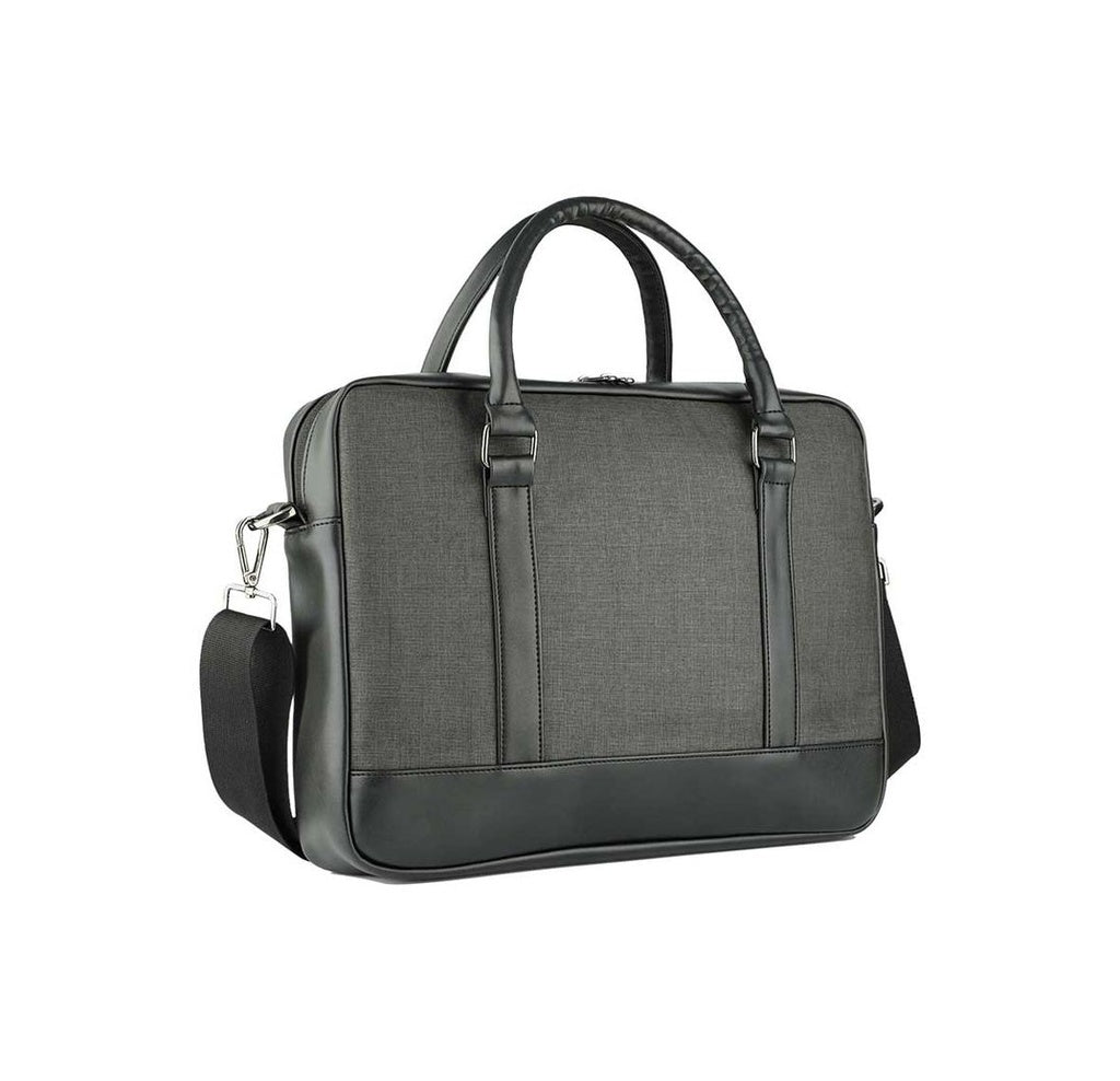 15" Laptop Bag in Fabric & PU