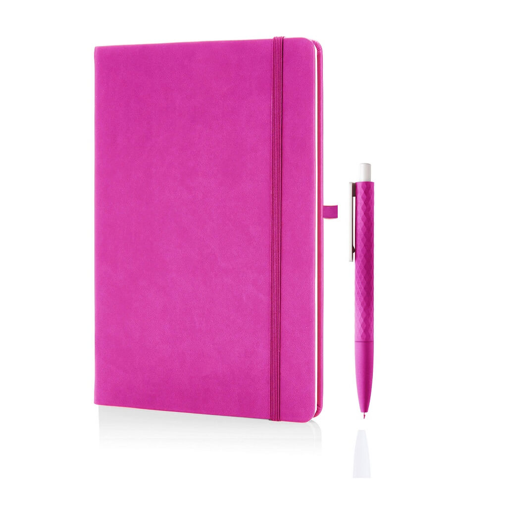 A5 Notebook With Pen Set - Pink