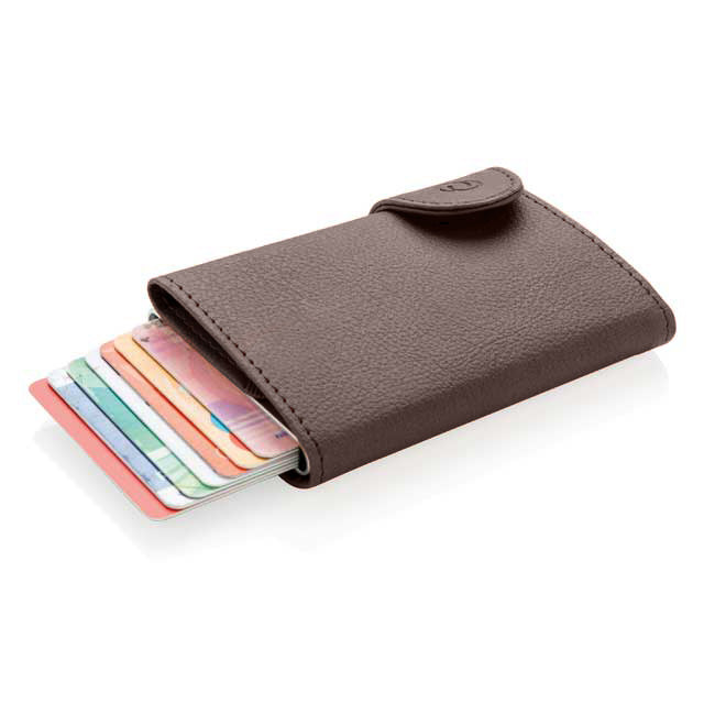 C-secure PU RFID Card Holder & Wallet Brown