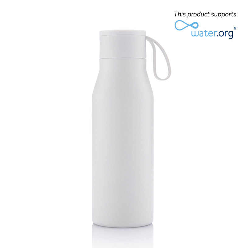 Collection Vacuum Bottle with Loop - 600ml - White