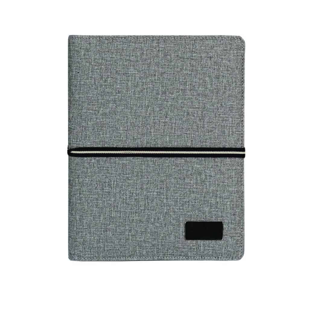 A5 Notebook Organiser With 10000mAh Powerbank - Grey