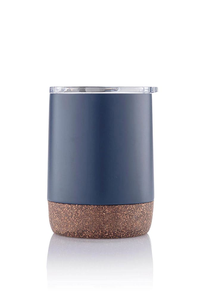Vacuum Mug With Cork Base - Blue