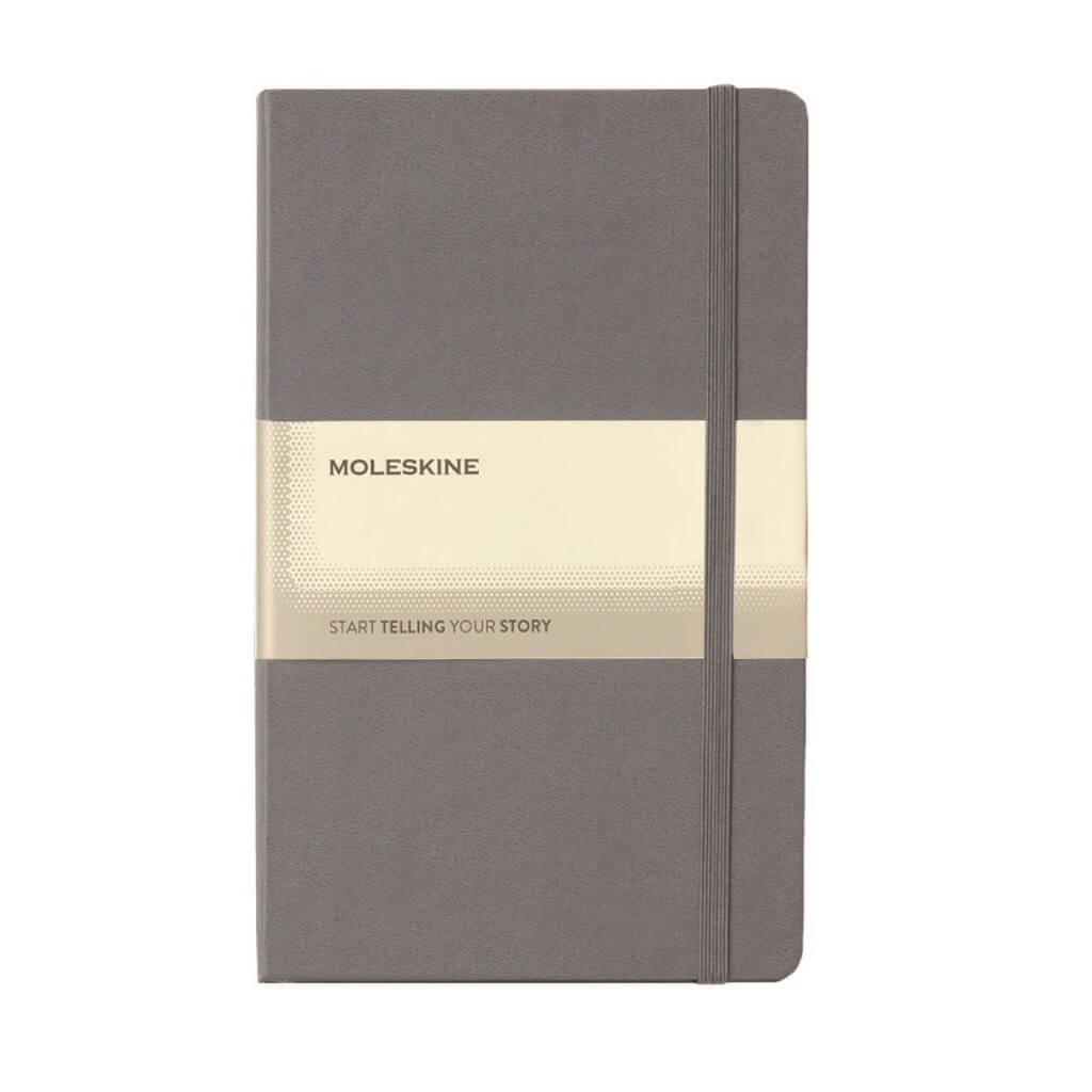 Hard Cover Large Ruled Notebook - Slate Grey