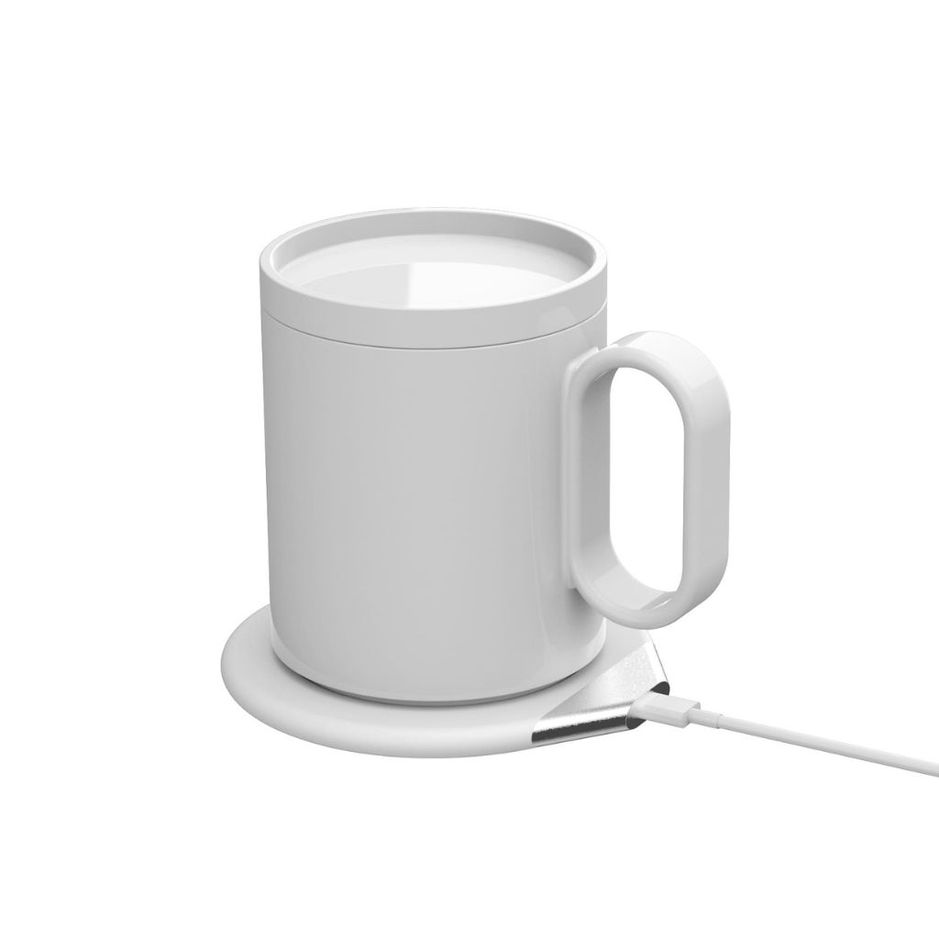 Smart Mug Warmer with Wireless Charger - White