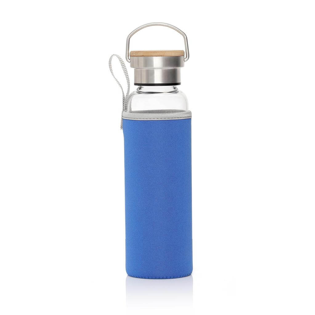 Glass Bottle with Neo Sleeve - Royal Blue