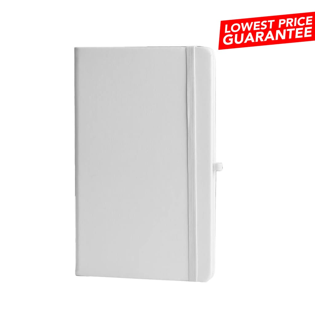 A5 Hard Cover Ruled Notebook - White