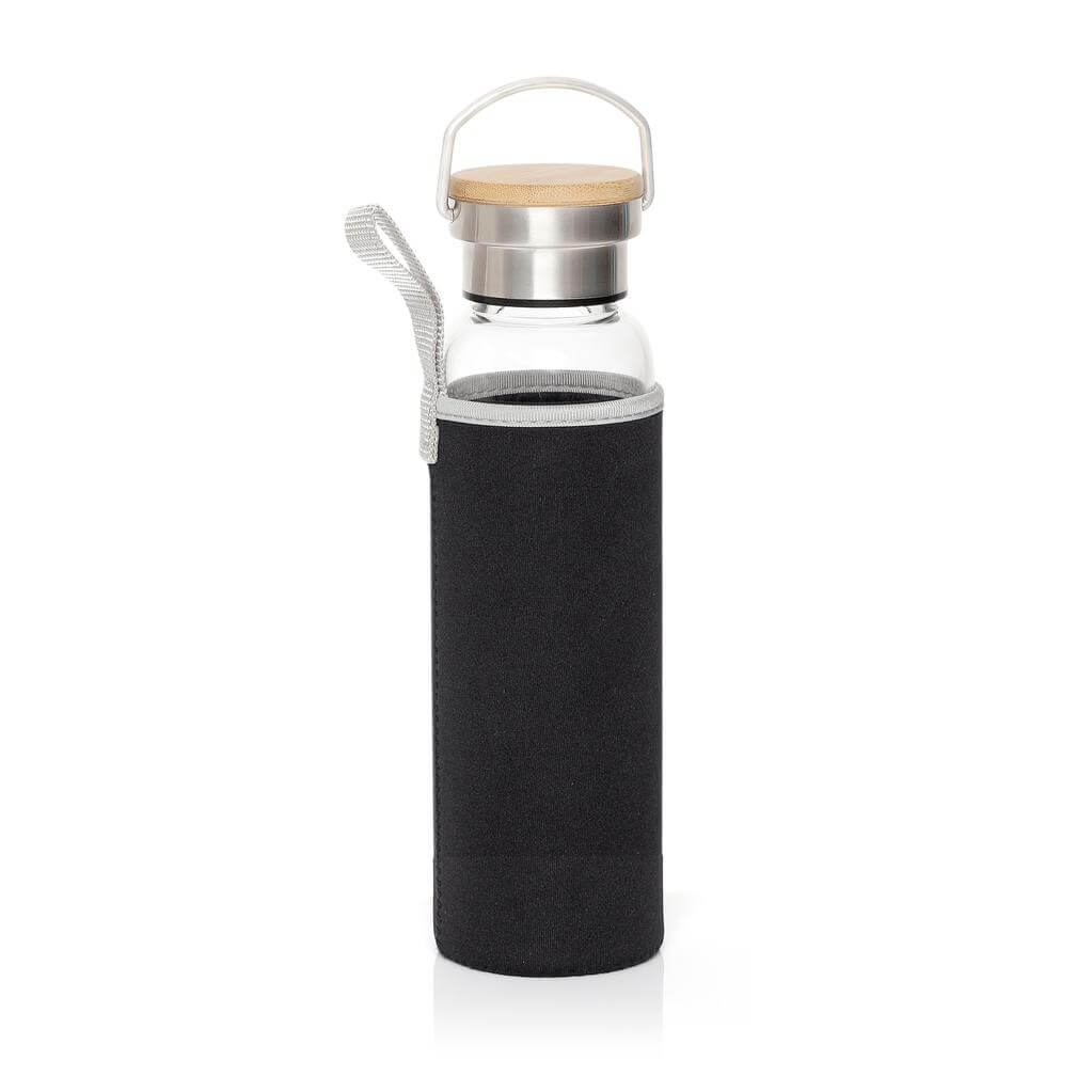 Glass Bottle with Neo Sleeve - Black