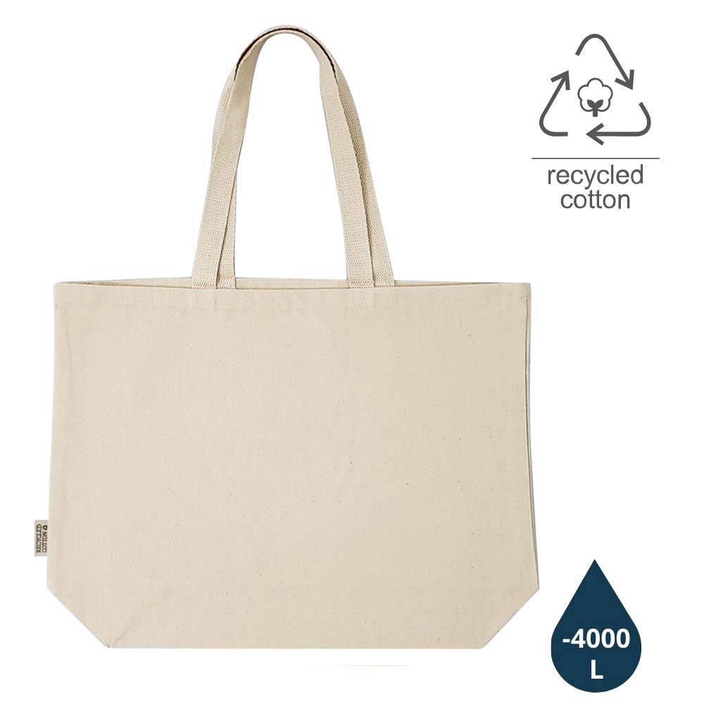 GRS-certified Recycled Cotton Beach / Shopping Bag - Natural