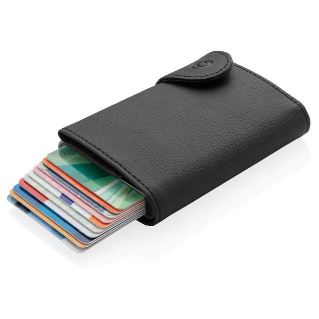 C-secure PU RFID Card Holder & Wallet Black
