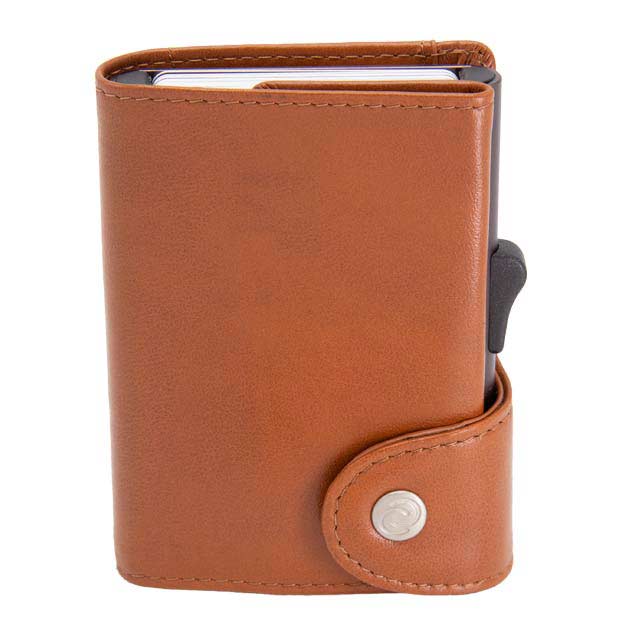 C-secure Classic Italian Leather RFID Wallet Chestnut