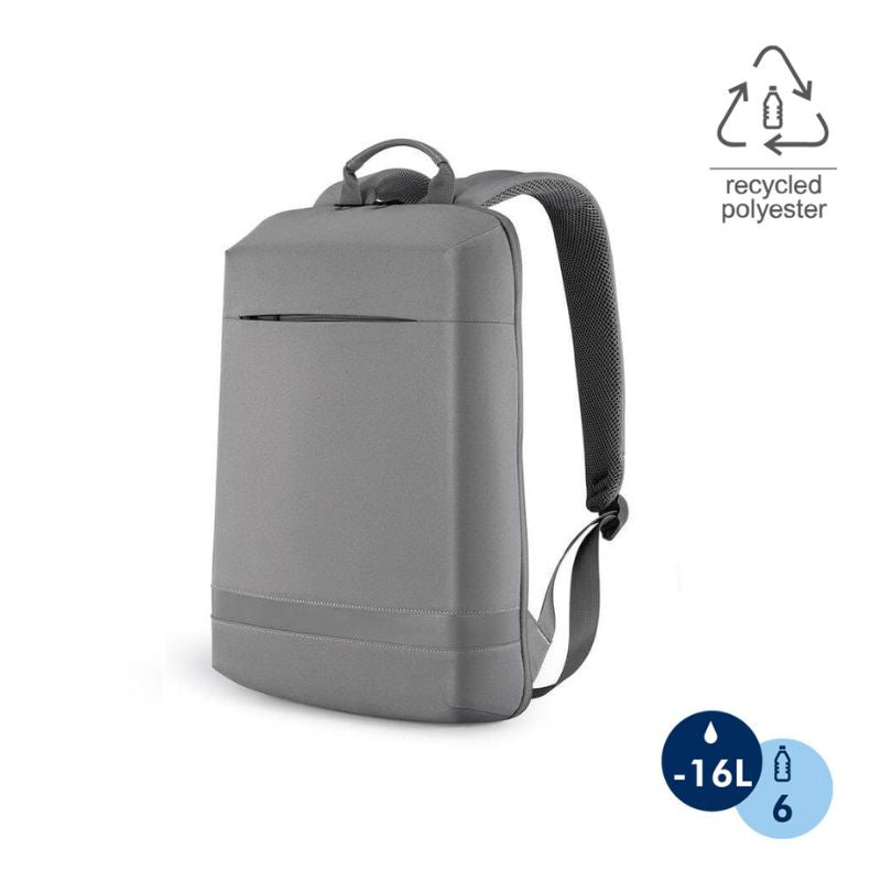Slim RPET 15.6" Laptop Backpack - Grey