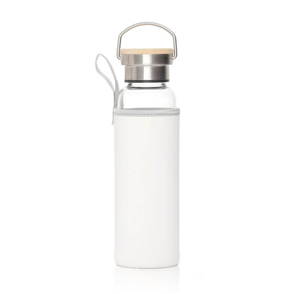 Glass Bottle with Neo Sleeve - White