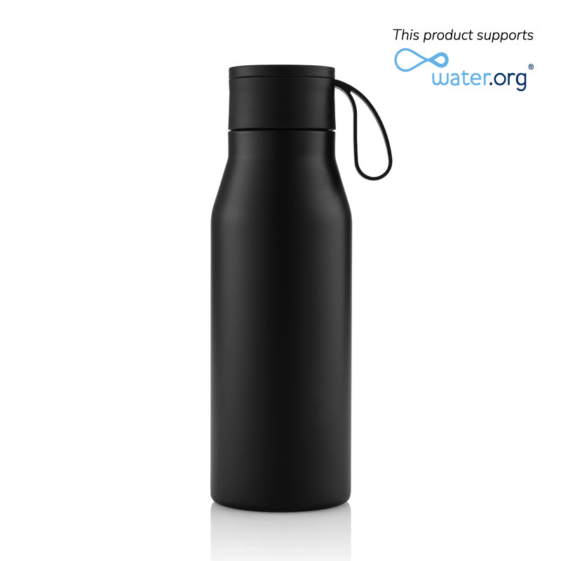 Collection Vacuum Bottle with Loop - 600ml - Black