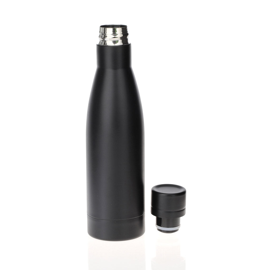 Copper Vacuum Insulated Double Wall Water Bottle - Black