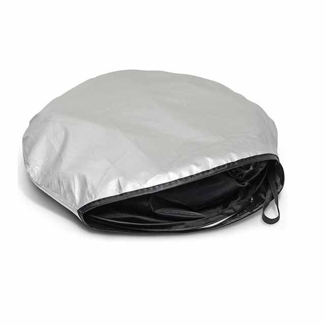 Silver / Black Polyester Sunshades