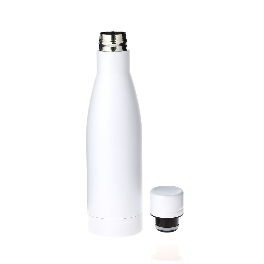 Copper Vacuum Insulated Double Wall Water Bottle - White