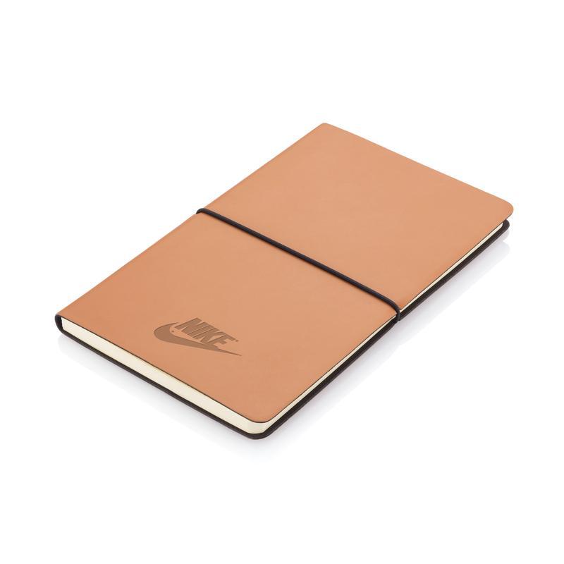 A5 Recycled PU Soft Cover Notebook - Tan