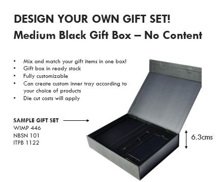 Gift Set Packaging with Magnet Closing (Medium) - Black