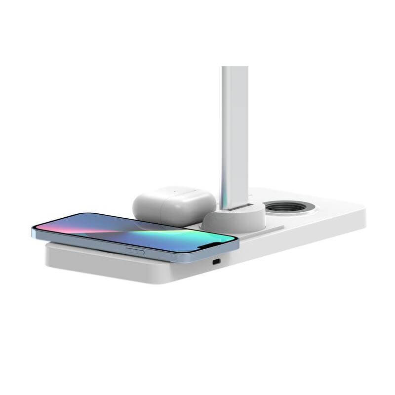 Wireless Charger with Desk Lamp 3 in 1  - White